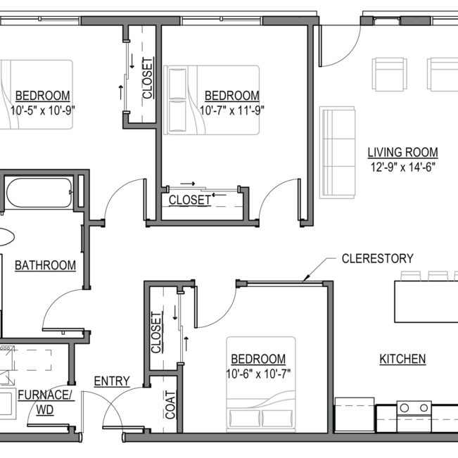 Wheatley-Floor-Plan-3bed-1bath-DE-3B-1100-SF