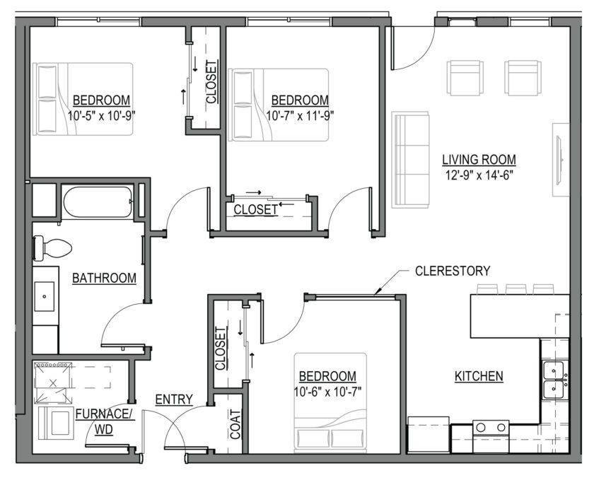 Wheatley-Floor-Plan-3bed-1bath-DE-3B-1100-SF